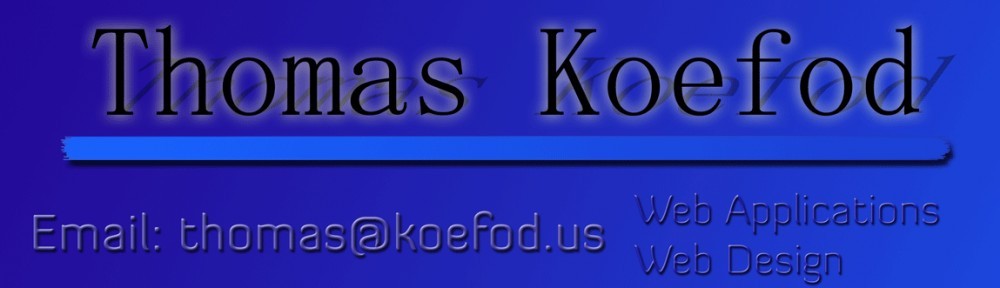 Thomas Koefod: web applications & design